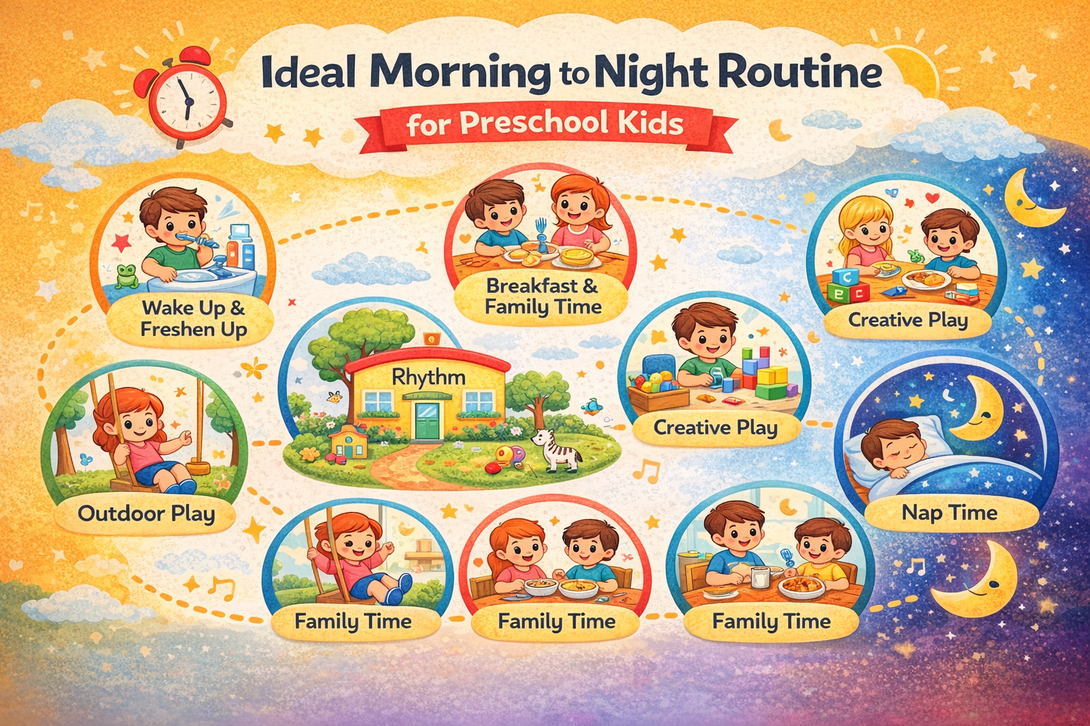Ideal Morning to Night Routine for Preschool Kids